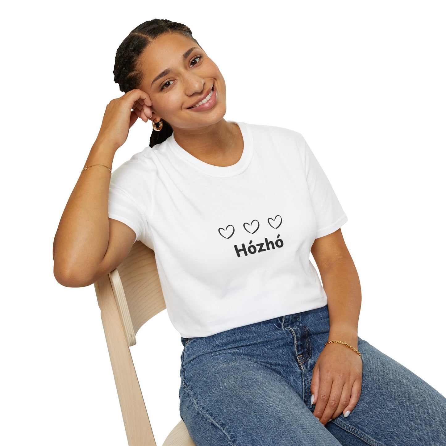 Hozho Unisex Softstyle T-Shirt | Bohemian Vibe, Comfortable Wear, Celebration, Gift for Friends, Affirmation Tee